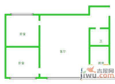 华联宅吉花园2室1厅1卫81㎡户型图