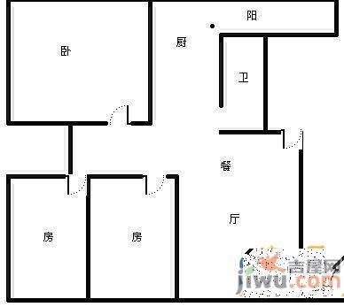 华联宅吉花园2室1厅1卫81㎡户型图