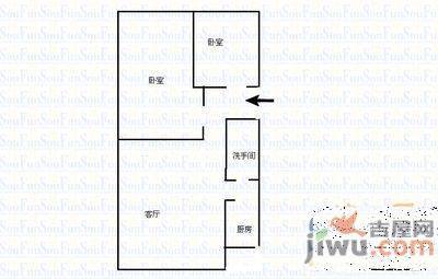 碧玉园2室2厅1卫85㎡户型图