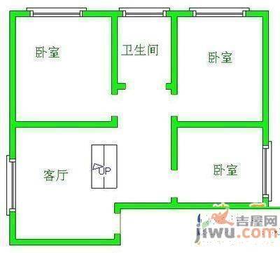 开磷宅吉花园3室1厅1卫户型图