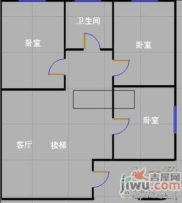 开磷宅吉花园3室1厅1卫户型图