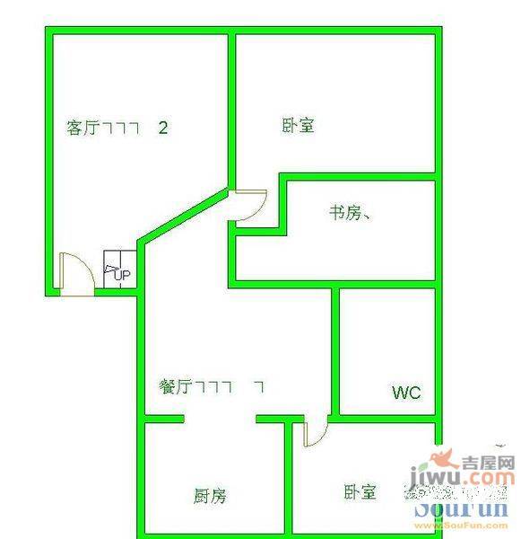 金田家园4室2厅2卫180㎡户型图