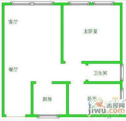 水锦花都二期2室2厅1卫80㎡户型图