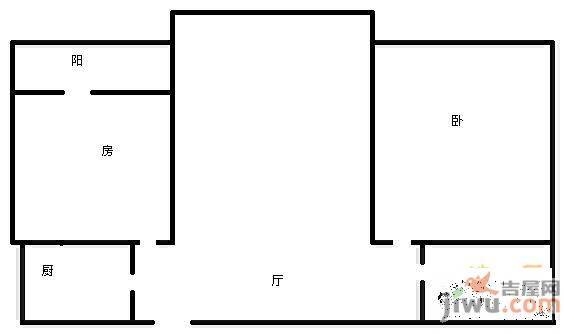 金竹苑2室2厅1卫93㎡户型图