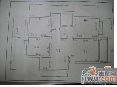 听涛园3室2厅1卫114㎡户型图