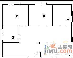 猫猫坡社区3室2厅1卫113㎡户型图