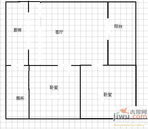 猫猫坡社区3室2厅1卫113㎡户型图