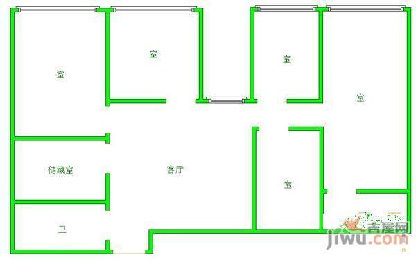 凯旋门大厦3室2厅2卫177㎡户型图