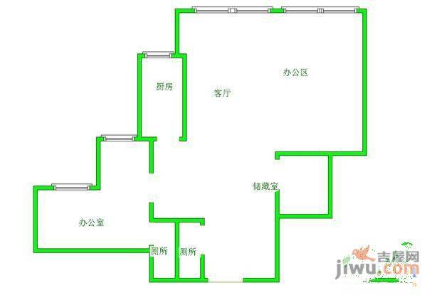 凯旋门大厦3室2厅2卫177㎡户型图