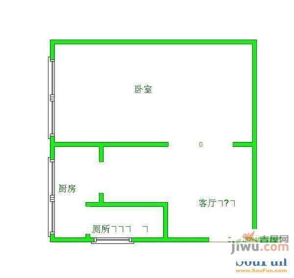 东山小区2室1厅1卫64㎡户型图