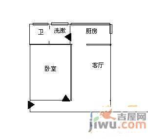 东山小区2室1厅1卫64㎡户型图