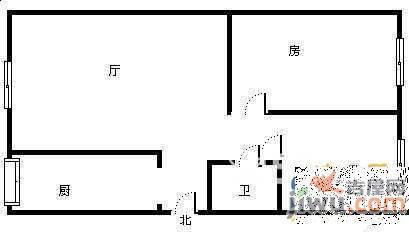 东山小区2室1厅1卫64㎡户型图