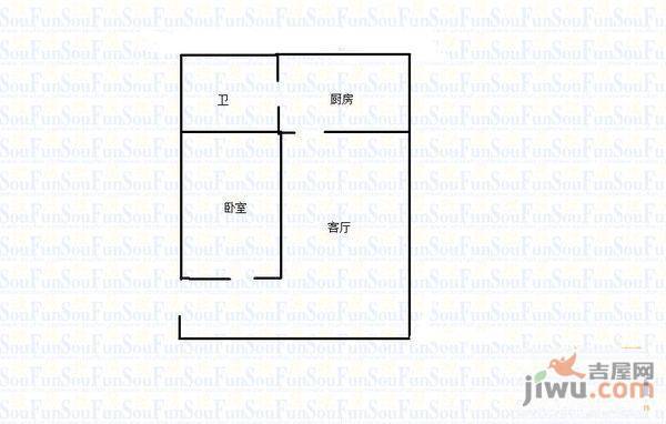 东山小区2室1厅1卫64㎡户型图