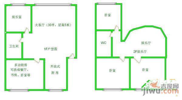 金田家园4室2厅2卫180㎡户型图