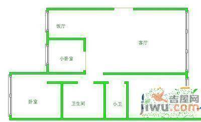 康瑞苑2室1厅1卫91㎡户型图