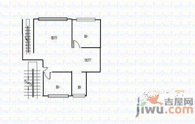 康瑞苑2室1厅1卫91㎡户型图