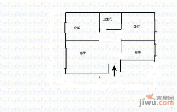 康瑞苑2室1厅1卫91㎡户型图