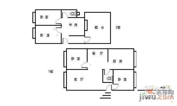 康瑞苑2室1厅1卫91㎡户型图