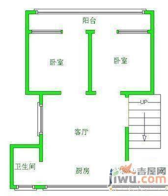 府苑小区2室1厅1卫63㎡户型图