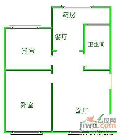 府苑小区2室1厅1卫63㎡户型图