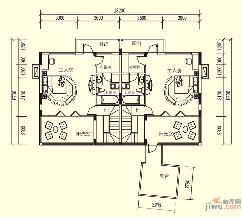 中天世纪新城5室3厅3卫户型图