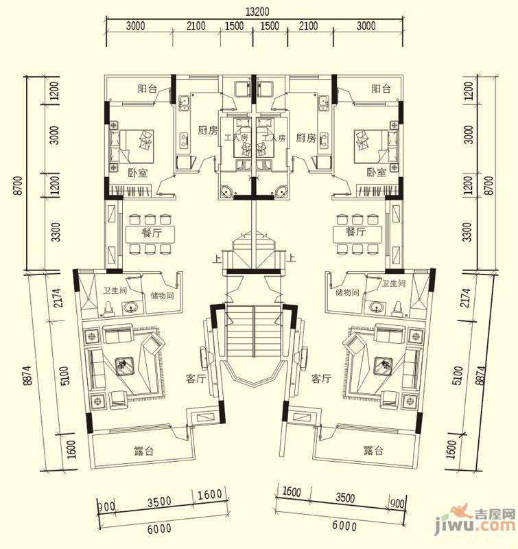 中天世纪新城5室3厅3卫户型图