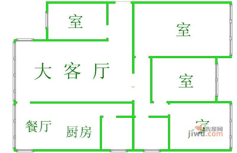 一鸣宽城国际4室2厅1卫户型图