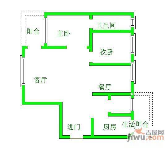 金元国际新城3室2厅2卫129.1㎡户型图