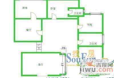 振华港湾2室1厅1卫户型图