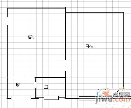 香港名店街2室2厅1卫85㎡户型图