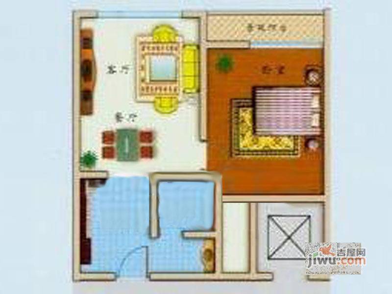 江南名苑3室2厅2卫103.6㎡户型图