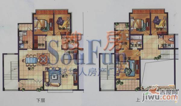 金林碧水6室2厅3卫218.1㎡户型图