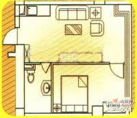 金沙公寓1室1厅1卫57.9㎡户型图