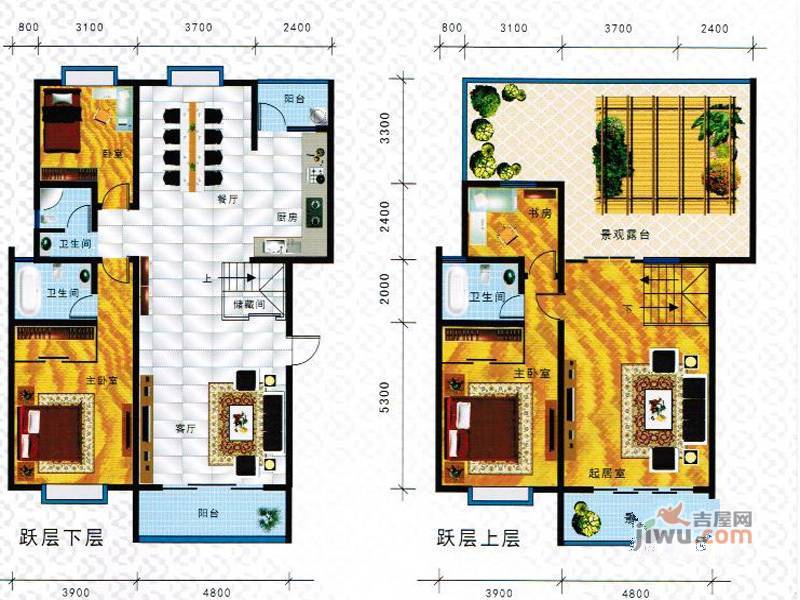 滇池润园6室3厅4卫218㎡户型图