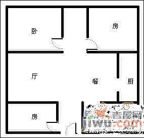 月牙塘4室2厅1卫99㎡户型图