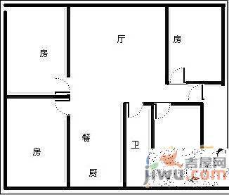 月牙塘4室2厅1卫99㎡户型图