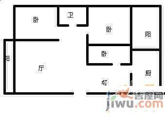 金盾苑3室2厅2卫110㎡户型图