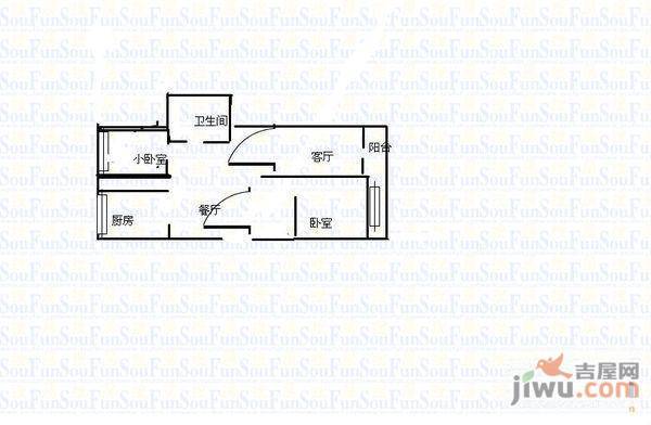 环南新村2室2厅1卫户型图