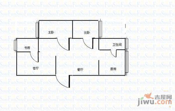 宏海小区3室2厅1卫110㎡户型图