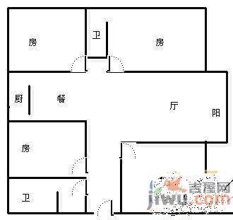 省人大小区4室2厅2卫137㎡户型图