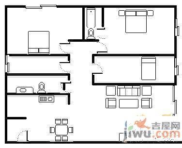 省人大小区4室2厅2卫137㎡户型图