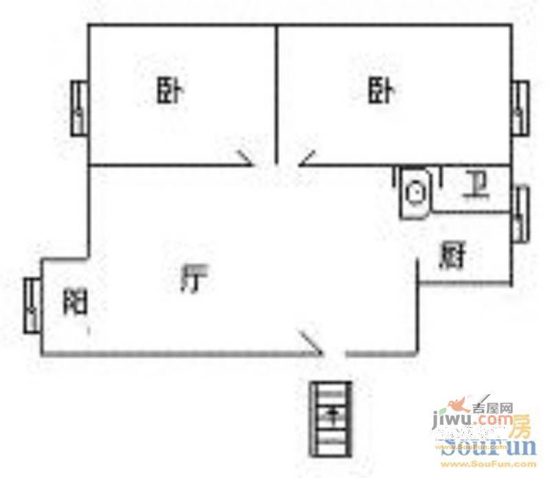 西翥园3室2厅2卫108㎡户型图