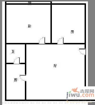 工人新村3室1厅1卫户型图