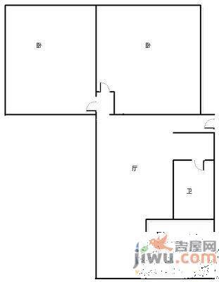 西坝新村3室1厅1卫57㎡户型图