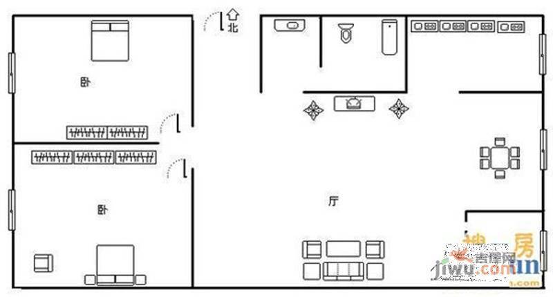 金星小区5室2厅2卫212㎡户型图