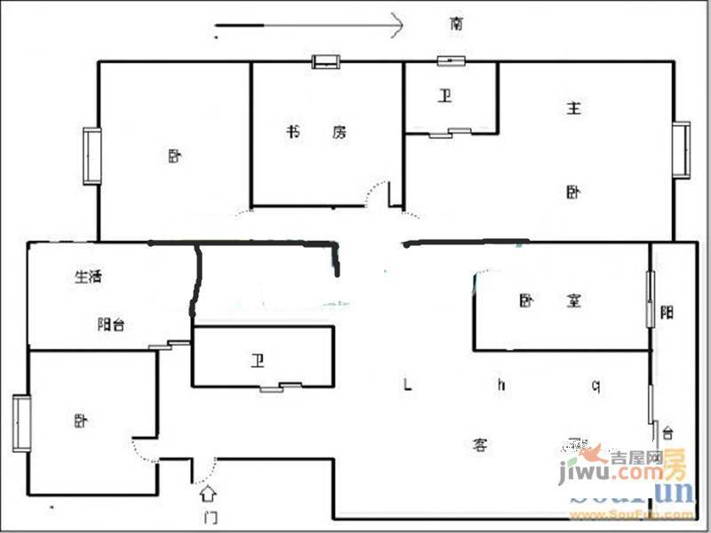 盘龙云海4室2厅2卫户型图