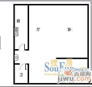 消防总队宿舍2室1厅1卫户型图