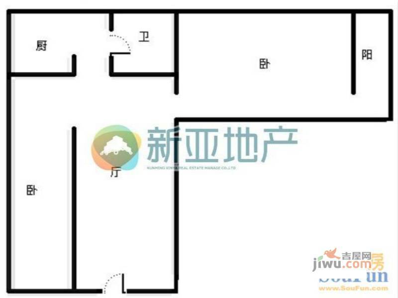 云津市场1室1厅1卫户型图