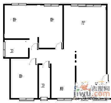 金桂苑5室2厅3卫177㎡户型图