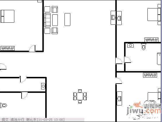 金牛小区4室2厅2卫156㎡户型图